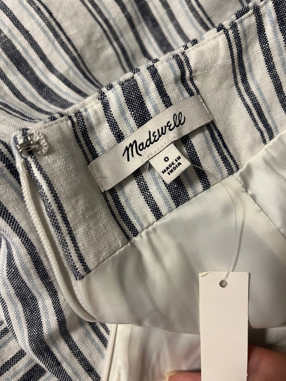 Madewell Single-Pleat Linen Mini Skirt 0 new - Picture 6 of 6